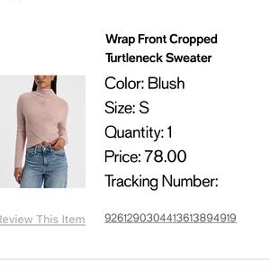 Express Blush Cowl Neck Sweater